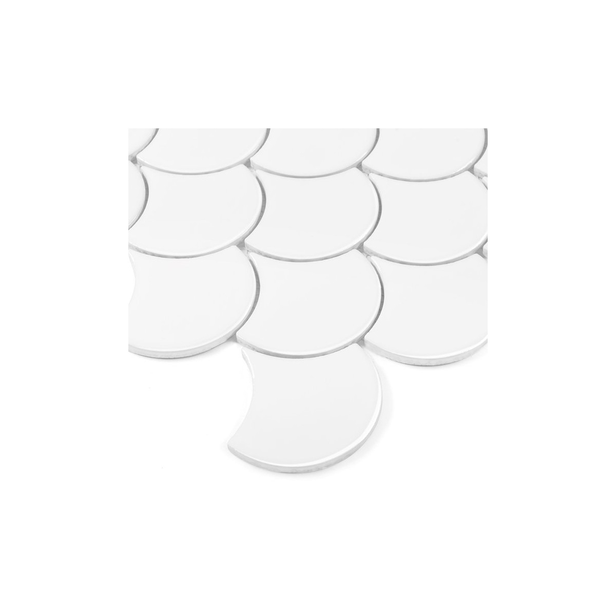 Mini Fish Scale White 88 Mozaika gresowa DUNIN Mini Fish Scale White 88 Mozaika gresowa DUNIN