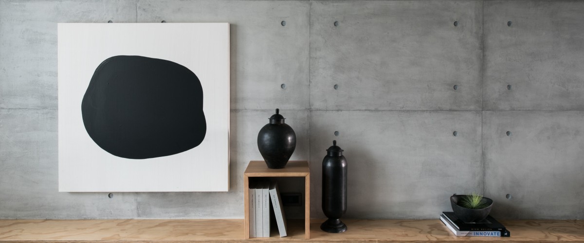 Aranżacja z wykorzystaniem tynku betonowego